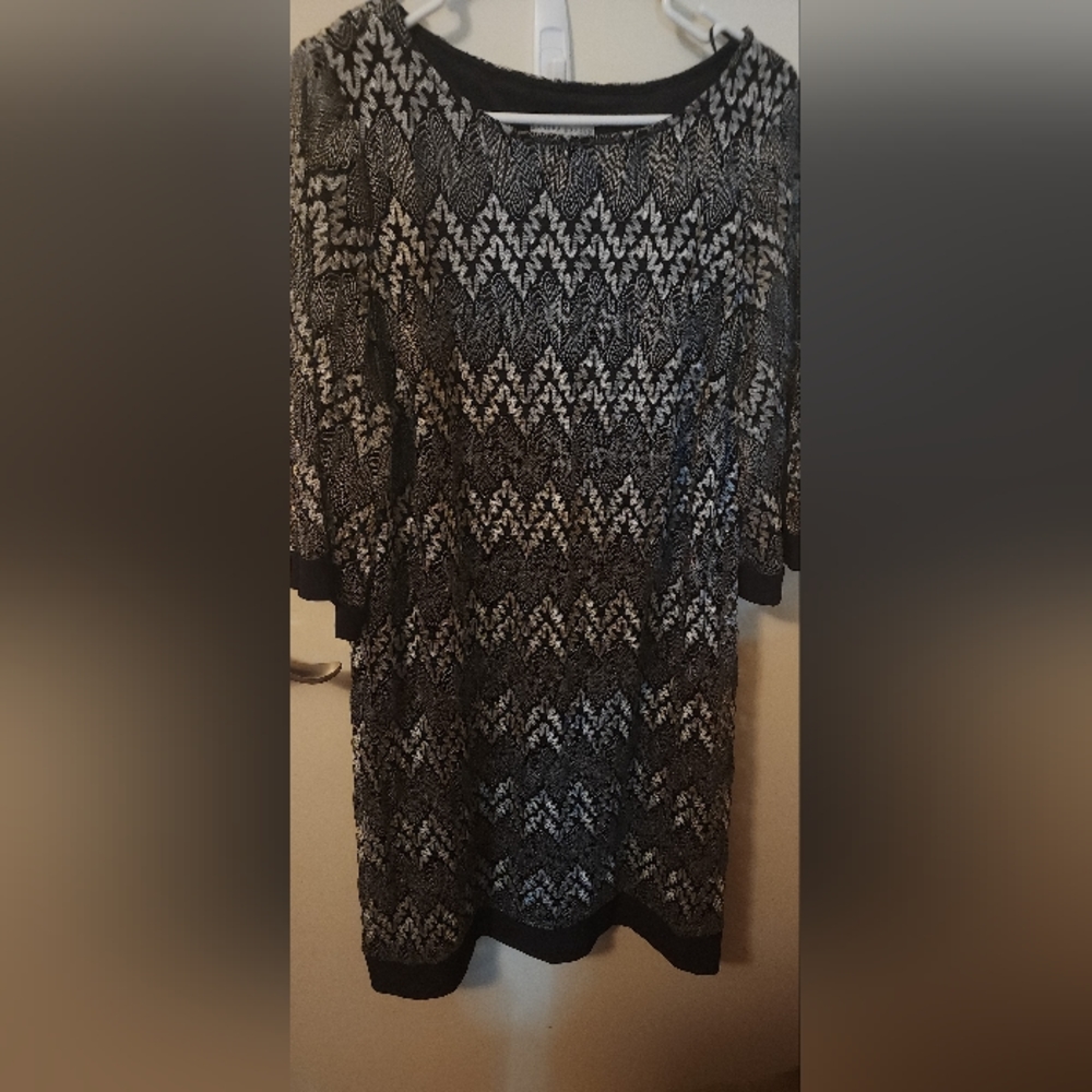 Black and Silver lace Sheth dress